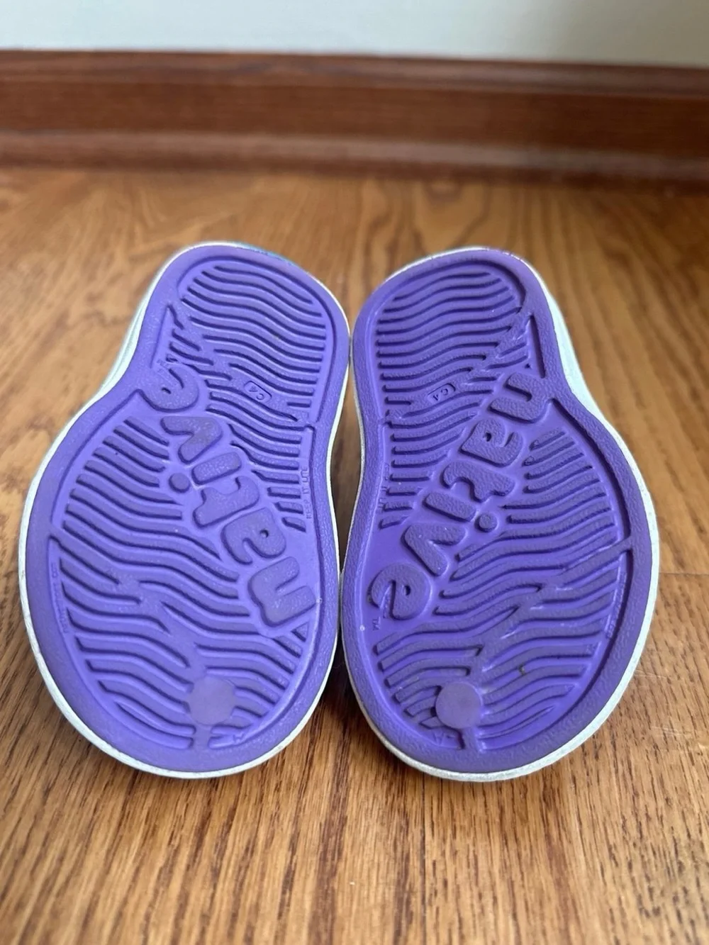 Native Miles Shoes Girls C4 Purple Glitter